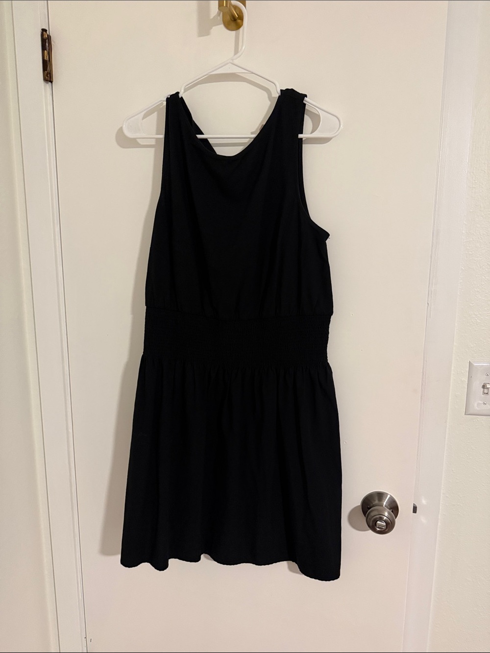 Universal Thread Black Sleeveless Smocked-Waist Dress